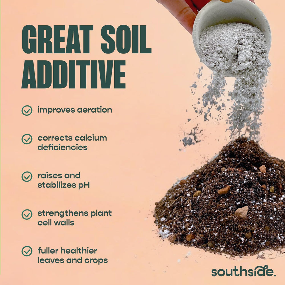 Southside Plants Oyster Shell Flour used in reptile substrates promotes healthy mineral balance