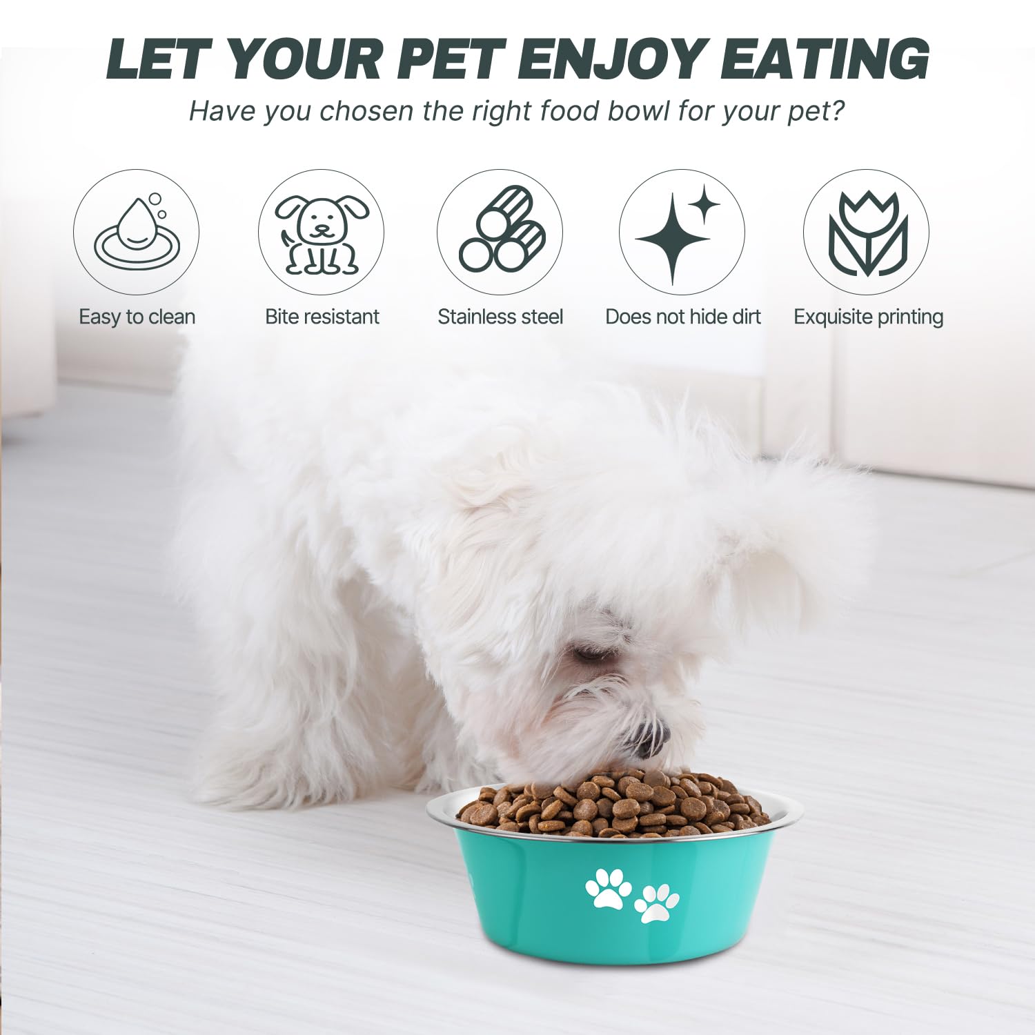 SOUXU easy-clean stainless steel bowl, quick hand-wash removes residues