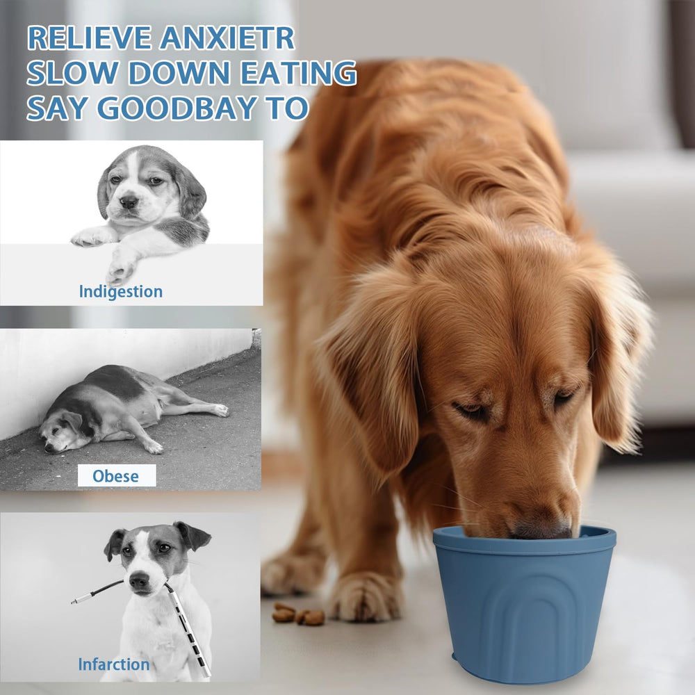 SOV dog slow feeder bowl non-slip-base clearly minimizes sliding during meals.