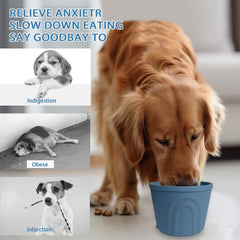 SOV dog slow feeder bowl non-slip-base clearly minimizes sliding during meals.
