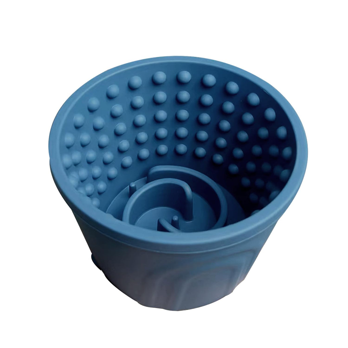 SOV dog slow feeder bowl top view shows stable non-slip base for mess-free meals.