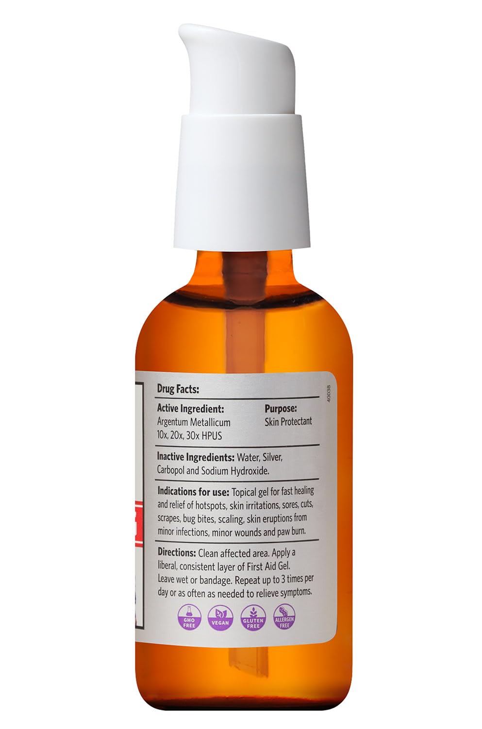Sovereign Silver Pets First Aid Gel closeup shows soothing gel texture for irritated areas