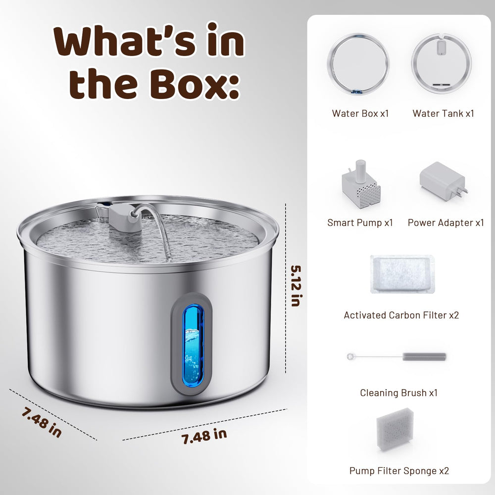 Soxmuc indoor-use fountain fits small spaces while promoting fresh water intake.