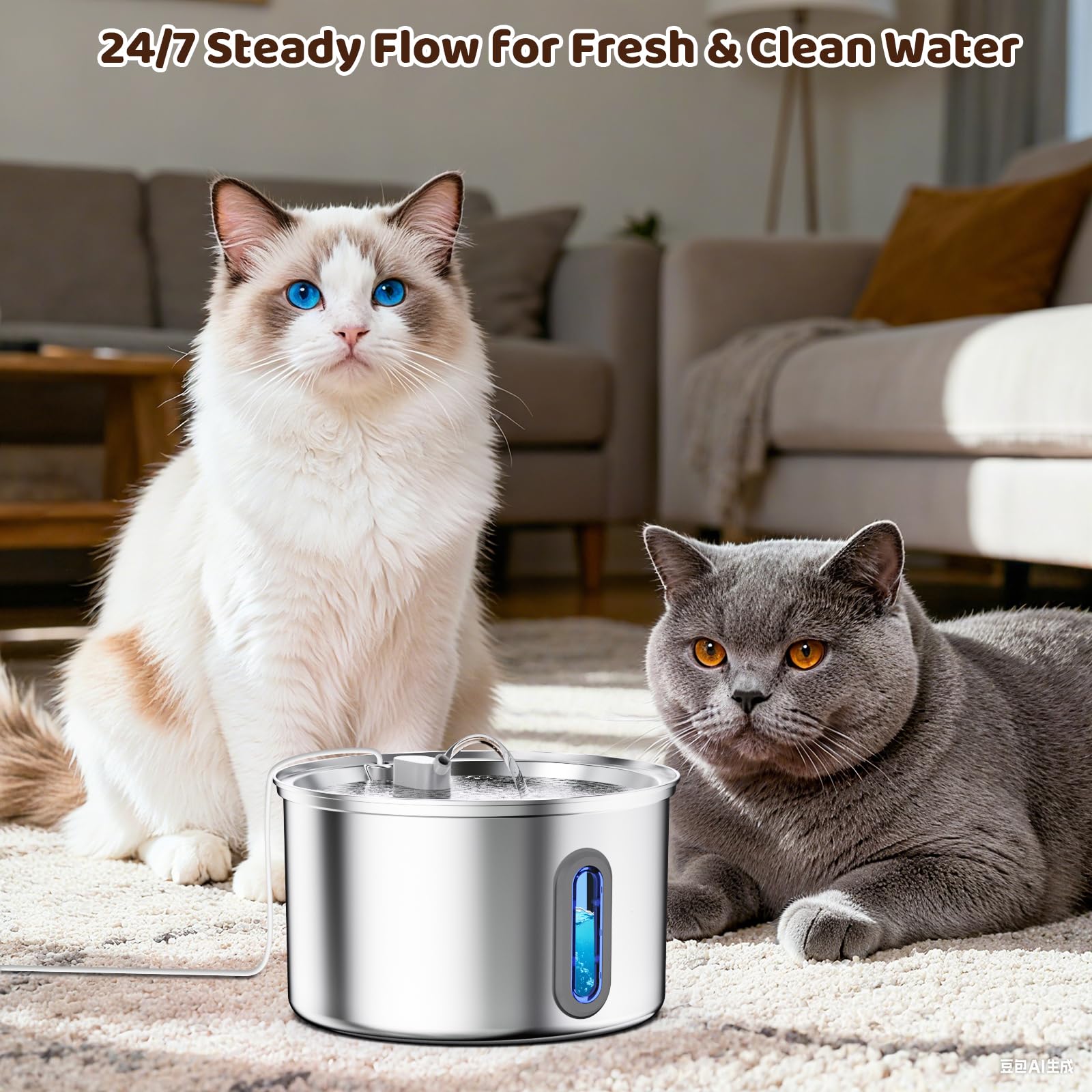 Soxmuc cat fountain is easy to assemble and disassemble for quick maintenance.