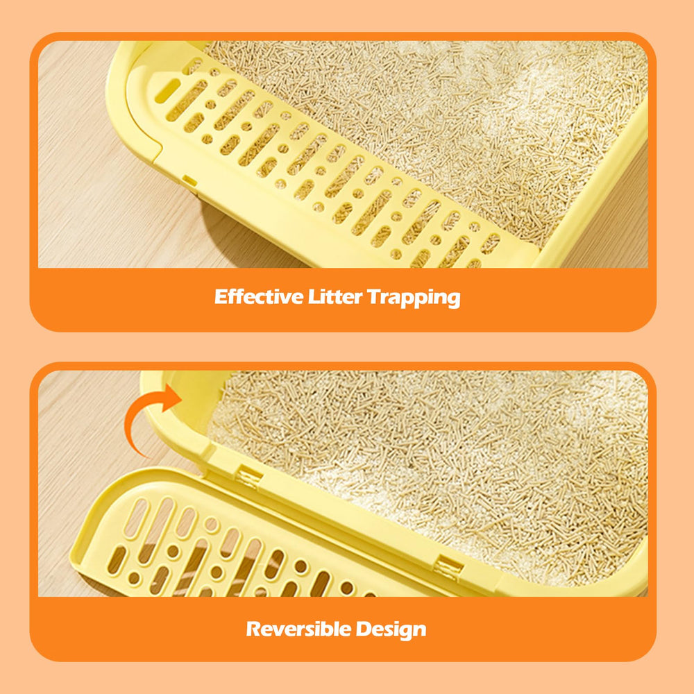 SpaceTime high sides prevent litter splashing, keeping floors cleaner.