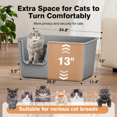 SpaceTime cat litter box spacious interior ideal for big cats and multiple cats