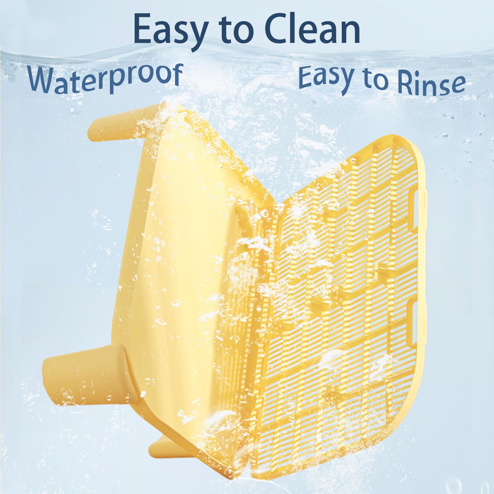 SpaceTime white litter mat blends with décor while catching litter at source.