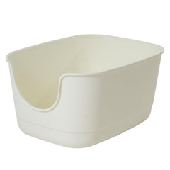 SpaceTime Extra Large Litter Box high-sides front view prevents spills.