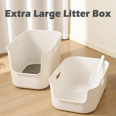 SpaceTime extra large litter box top view highlighting spacious interior for multiple cats