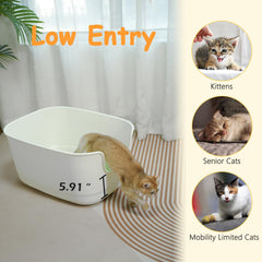 SpaceTime large multi-cat litter box offers roomy interior.
