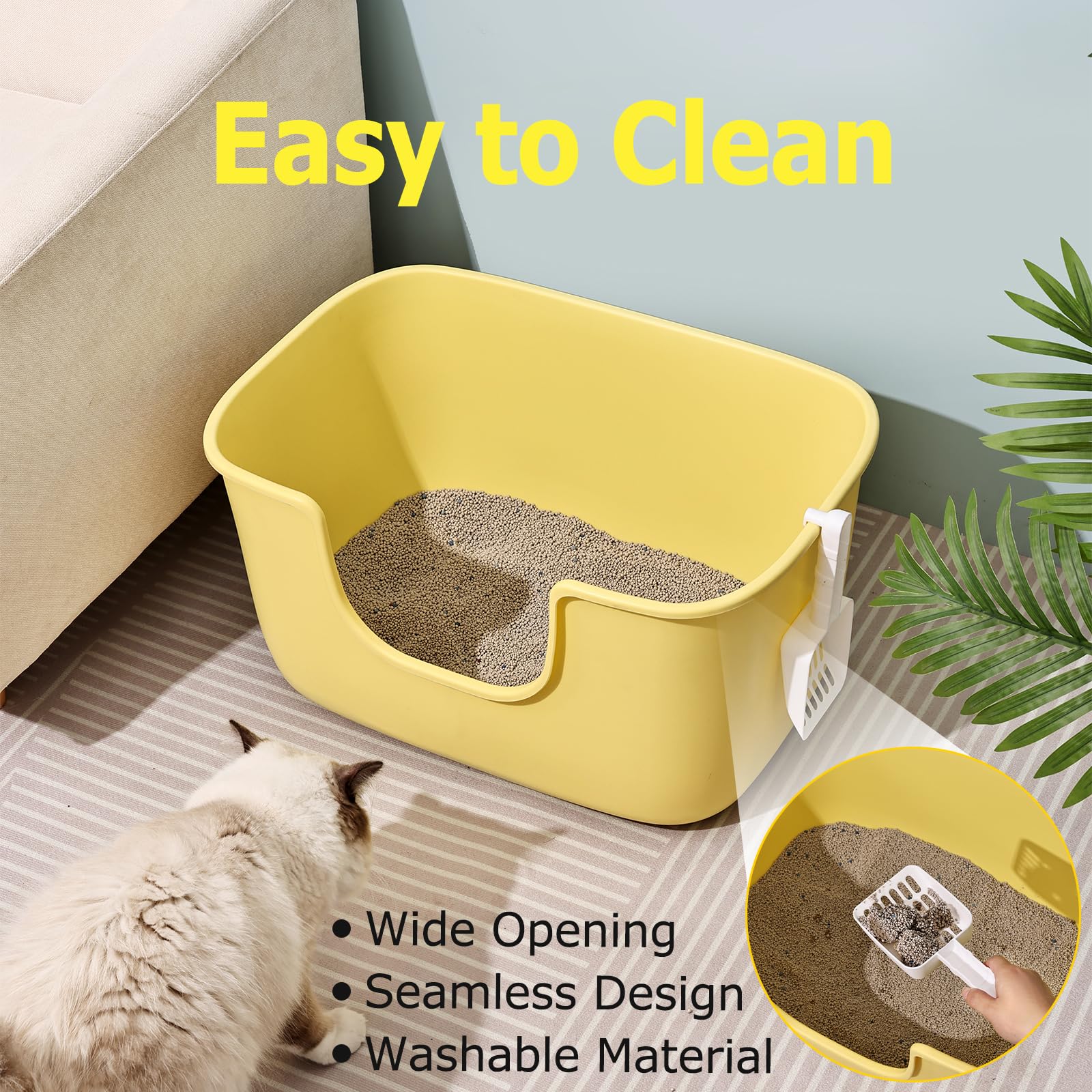 SpaceTime large-cat friendly litter box fits multi-cat households for shared spaces