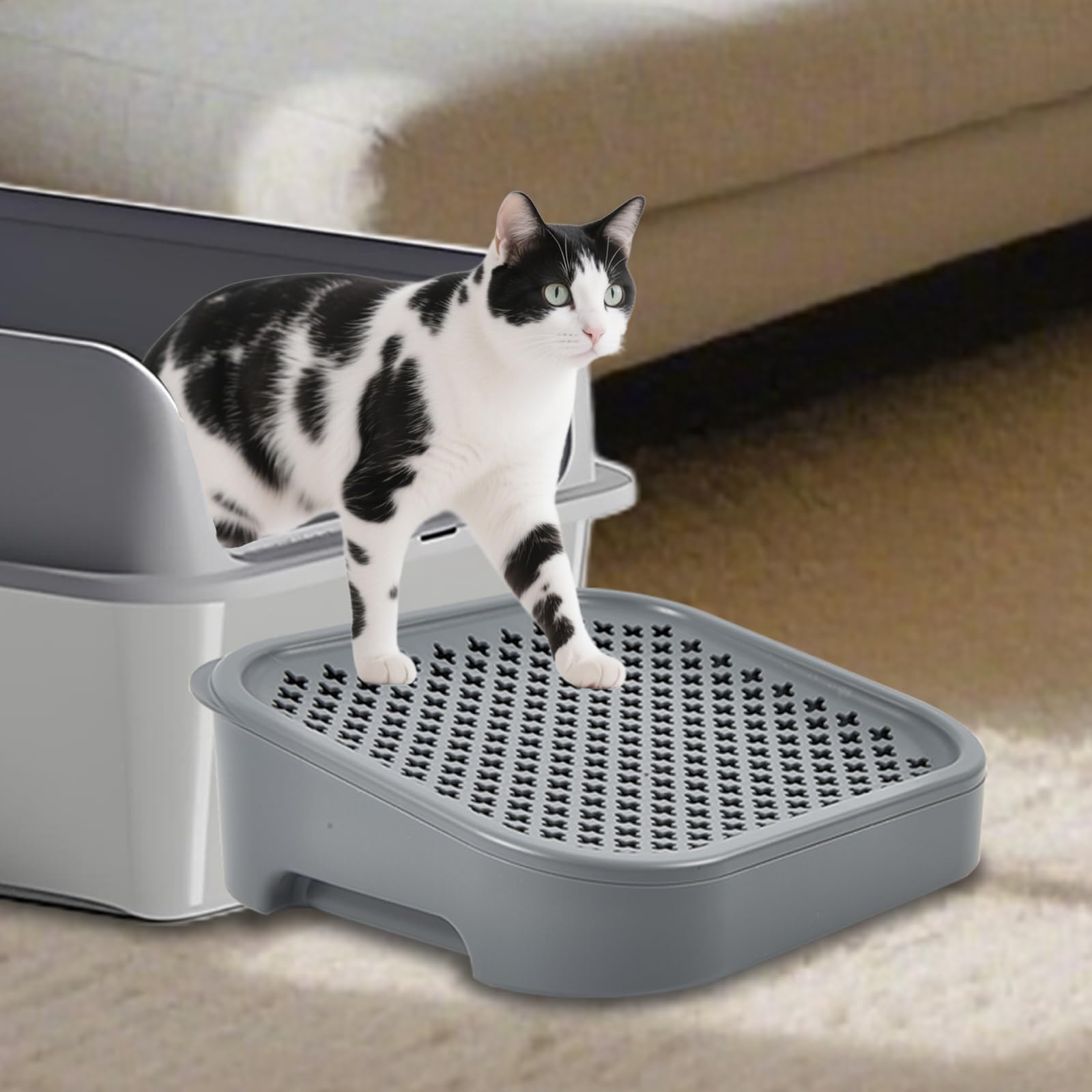 SpaceTime universal compatibility with standard and automatic litter boxes.