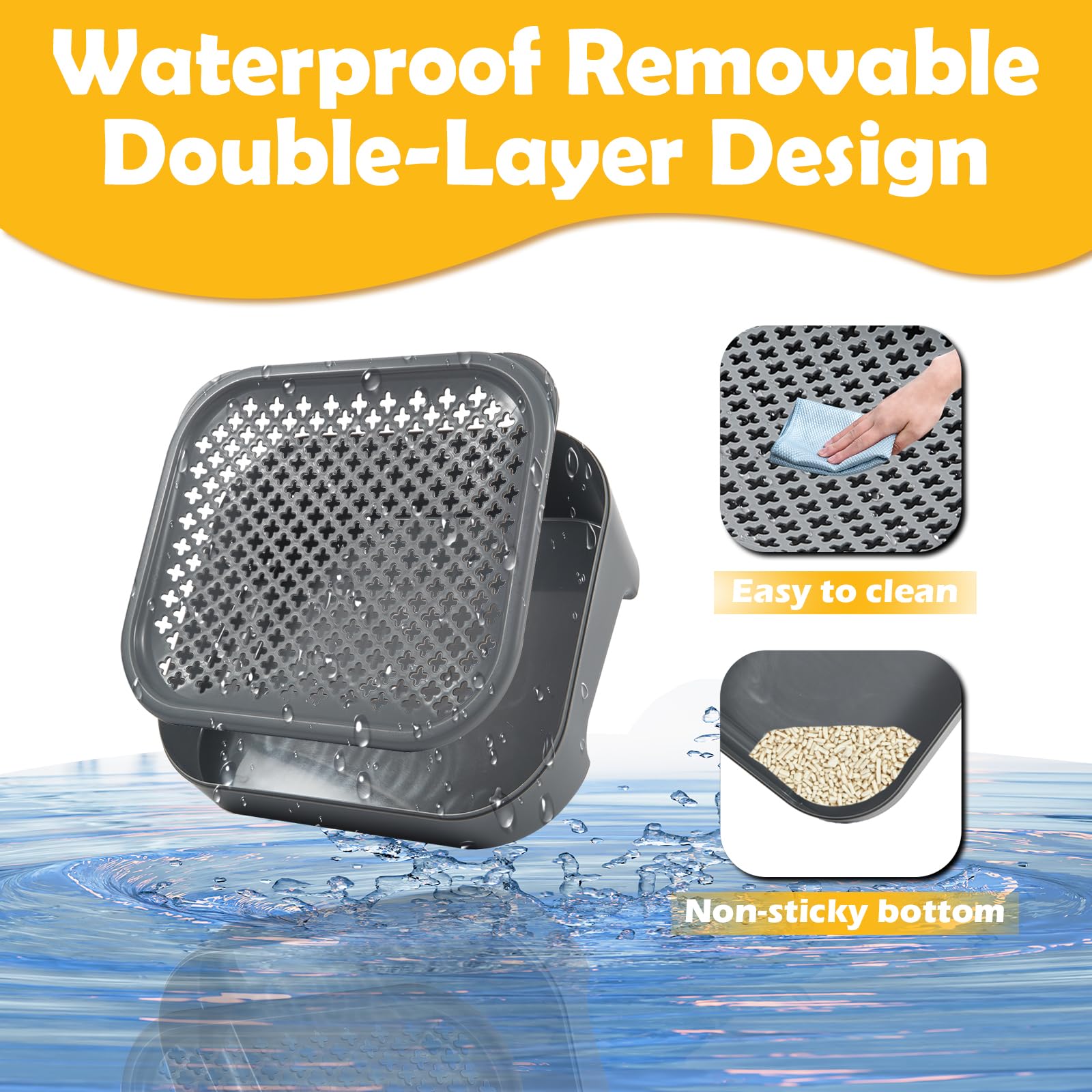 SpaceTime washable durable construction enables quick cleaning in multi-cat homes.