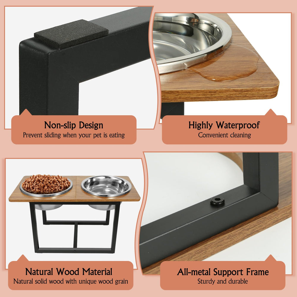 Spacnom elevated dog bowls dimensions illustrate ample space for large breeds' meals.