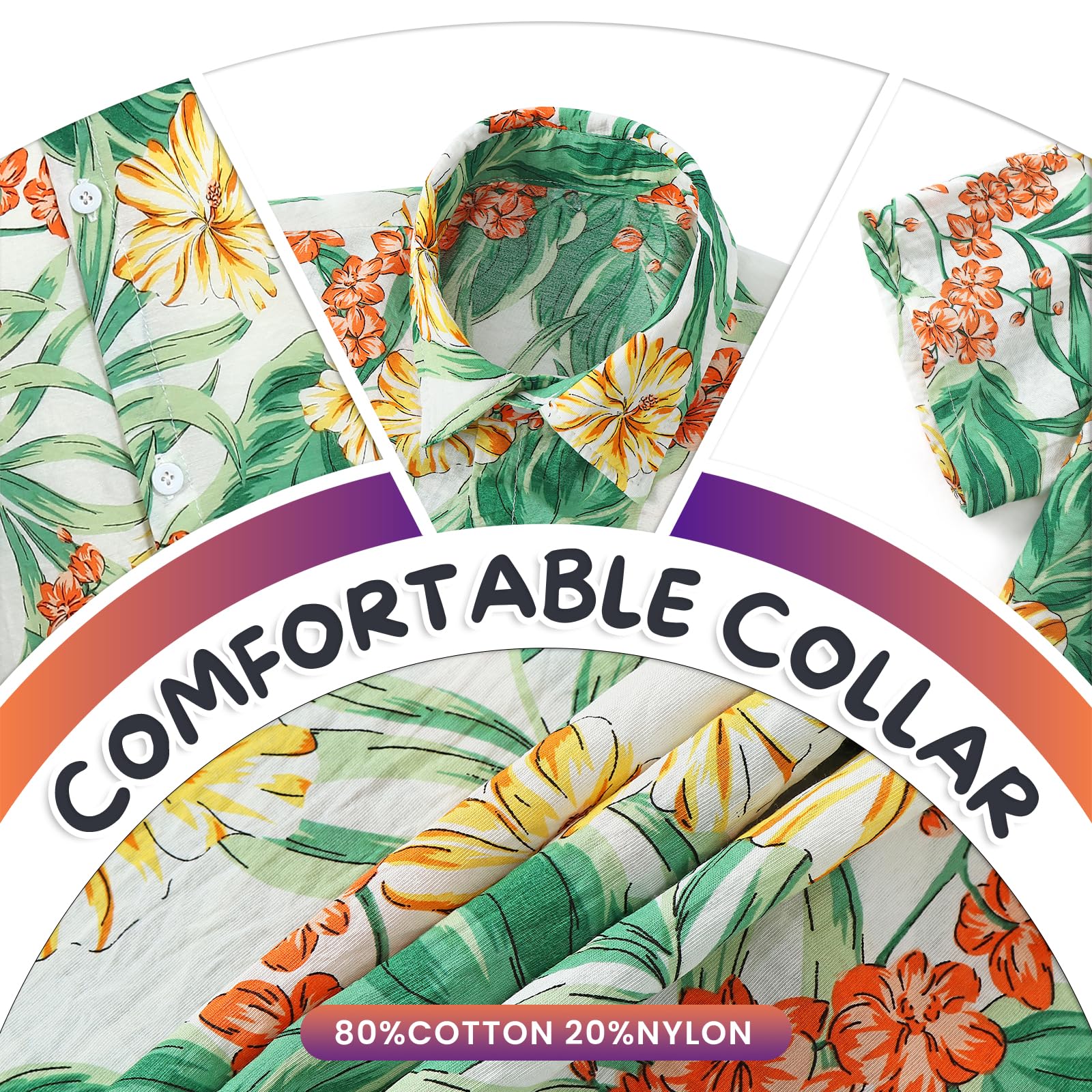 Spajoy Hawaii dog-shirt fabric texture in soft cotton-nylon for comfortable wear