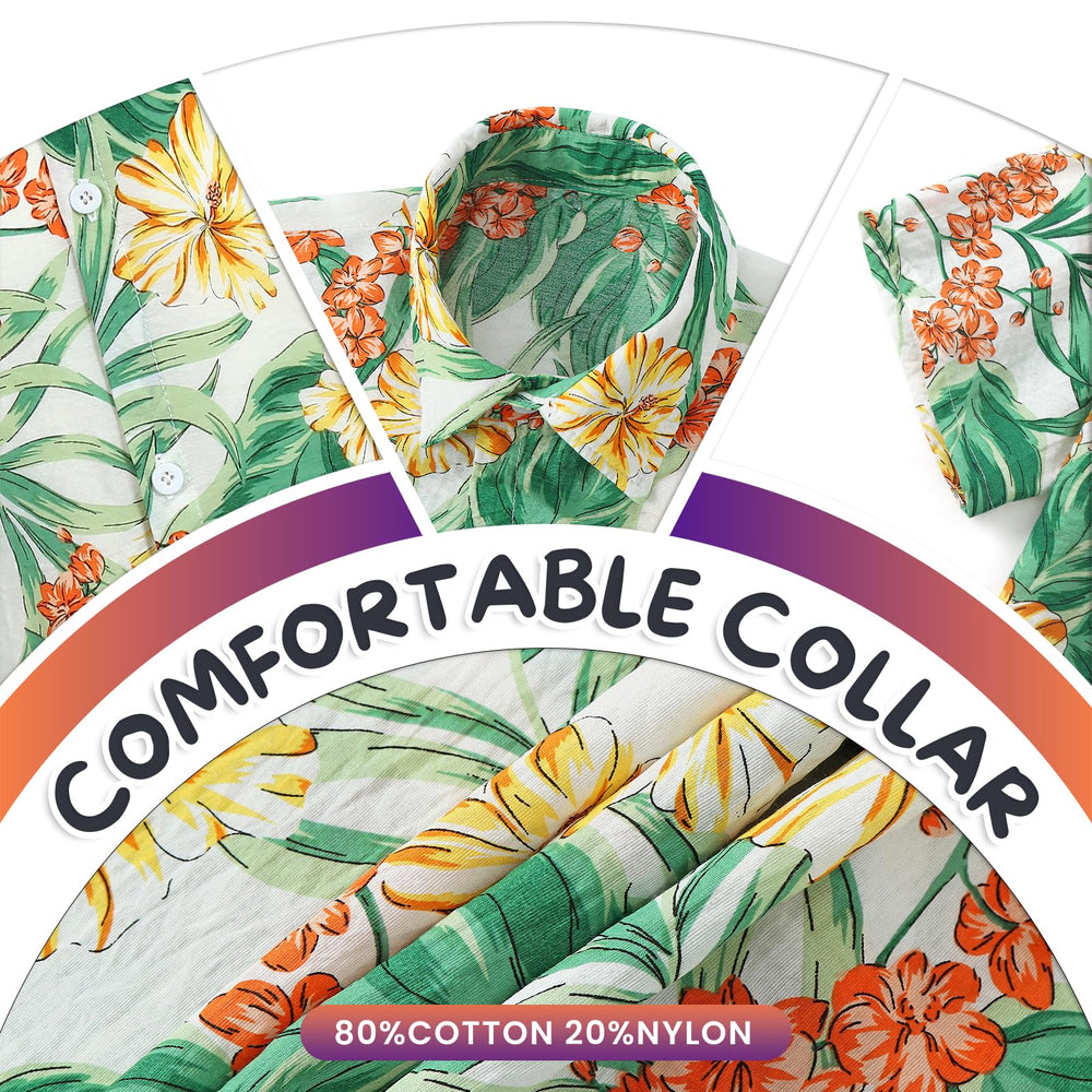 Spajoy Hawaii dog-shirt fabric texture in soft cotton-nylon for comfortable wear