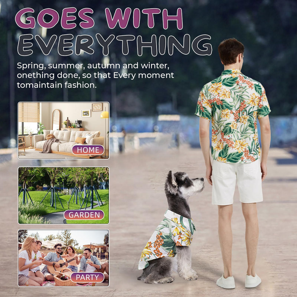 Spajoy owner shirt matching front for coordinated pet outings