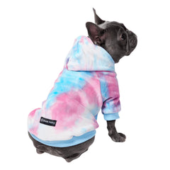 Spark Paws dog hoodie front view shows cozy warmth and flexible fit for walks