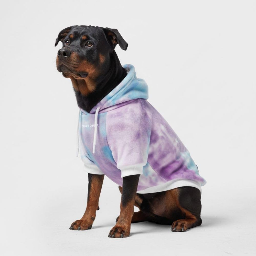 Spark Paws Dog Hoodie front view shows versatile warmth for all sizes