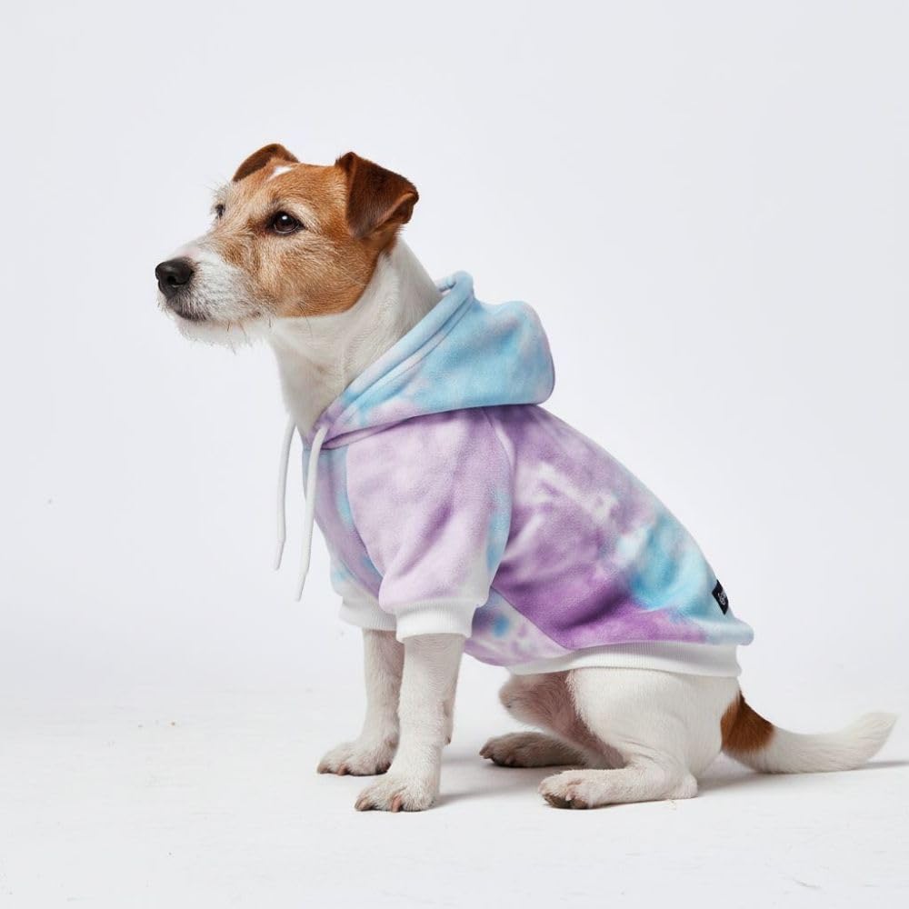 Spark Paws Dog Hoodie front view shows snug flexible fit for active dogs