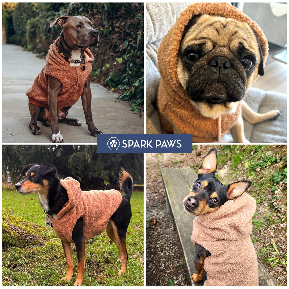 Spark Paws jacket adjusts for multiple sizes from small to XXL.