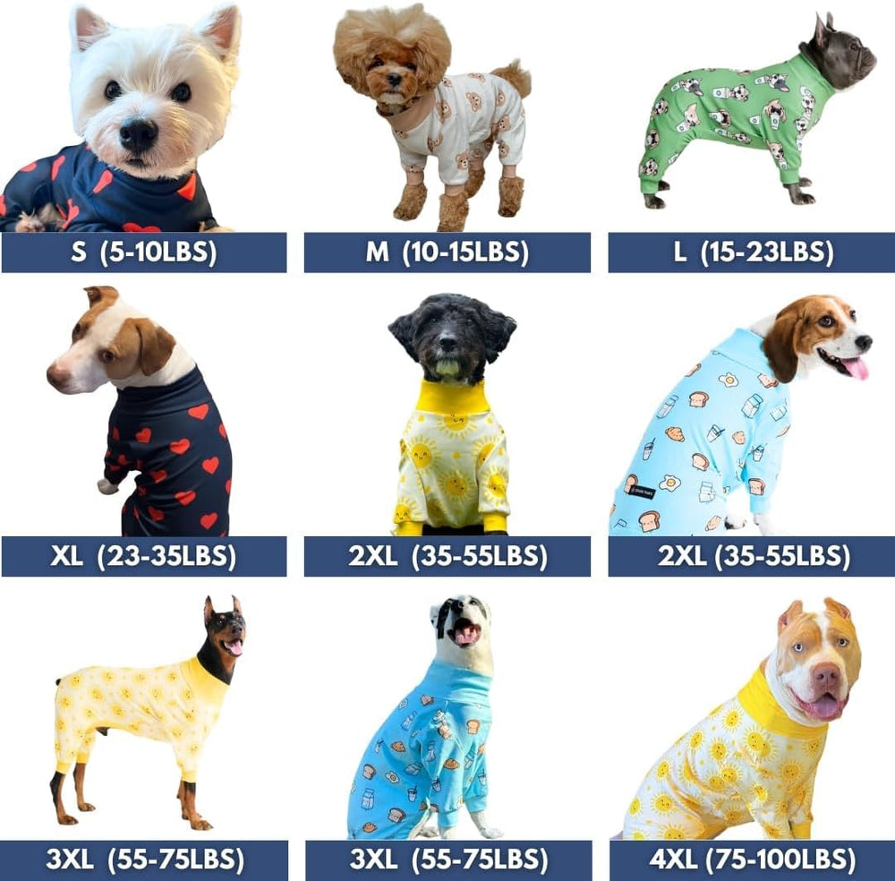 Spark Paws dog pajama back view; secure hug-like interior for calm nights.