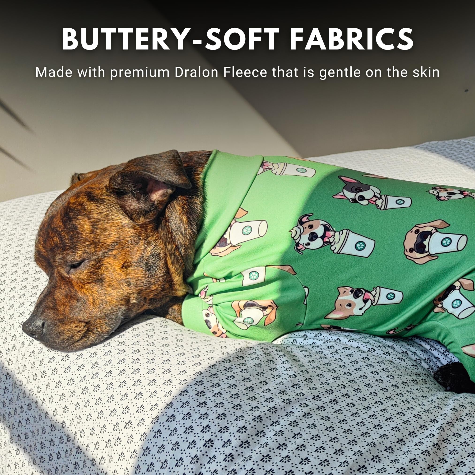 Spark Paws dog pajama durable fabric ensures long-lasting warmth and daily comfort