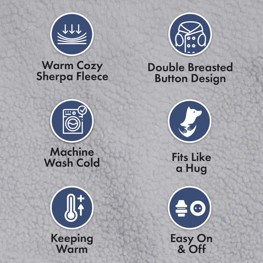 Spark Paws hood closure closeup gray shows secure hood for active dogs.