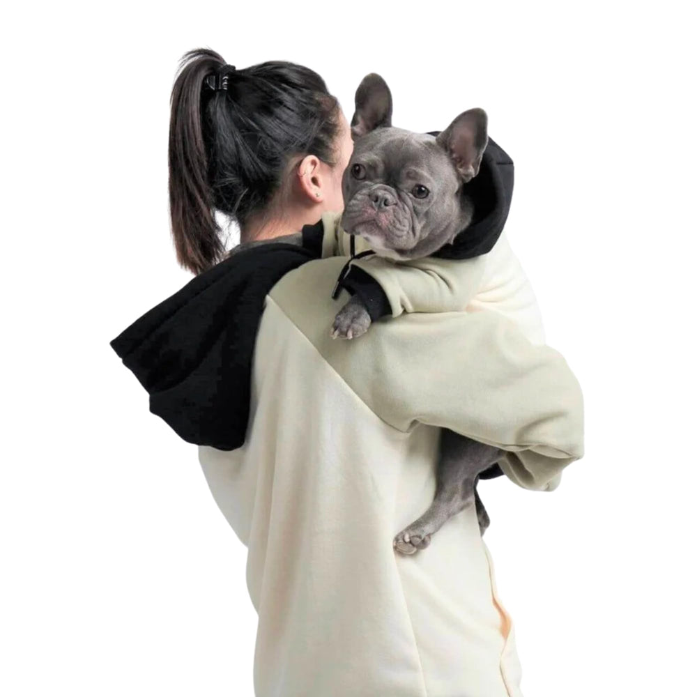 Spark Paws Human Hoodie olive cream XL front view with buttery-soft fabric for cozy daily wear