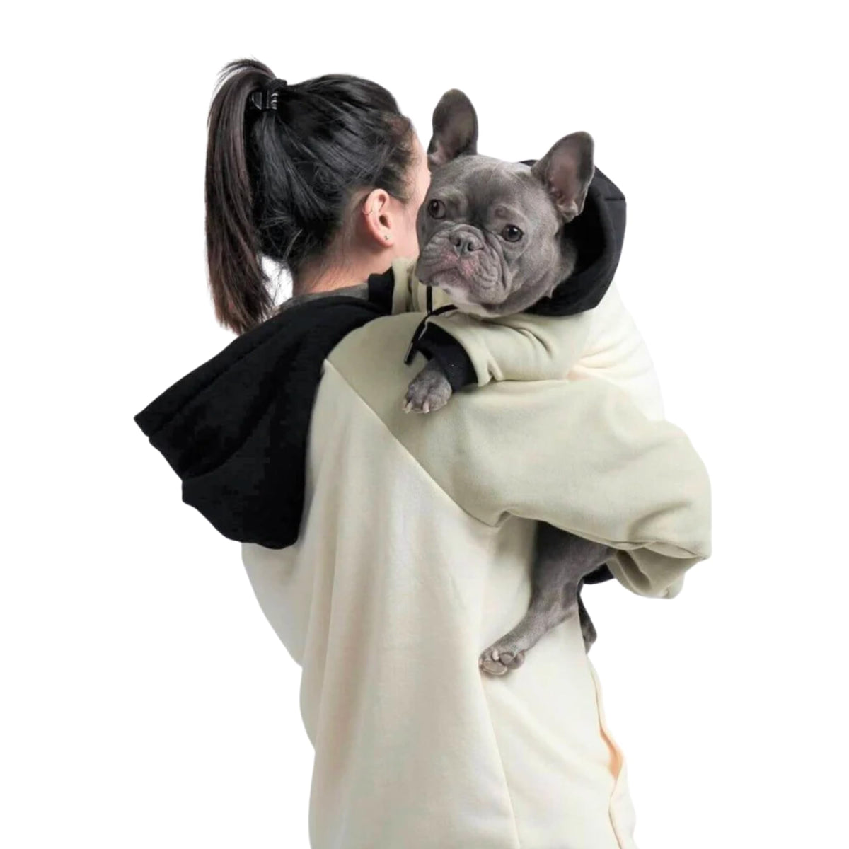 Spark Paws Human Hoodie olive cream XL front view with buttery-soft fabric for cozy daily wear