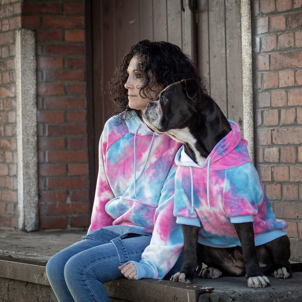 Spark Paws hoodie displaying two welt pockets for essentials on the go.