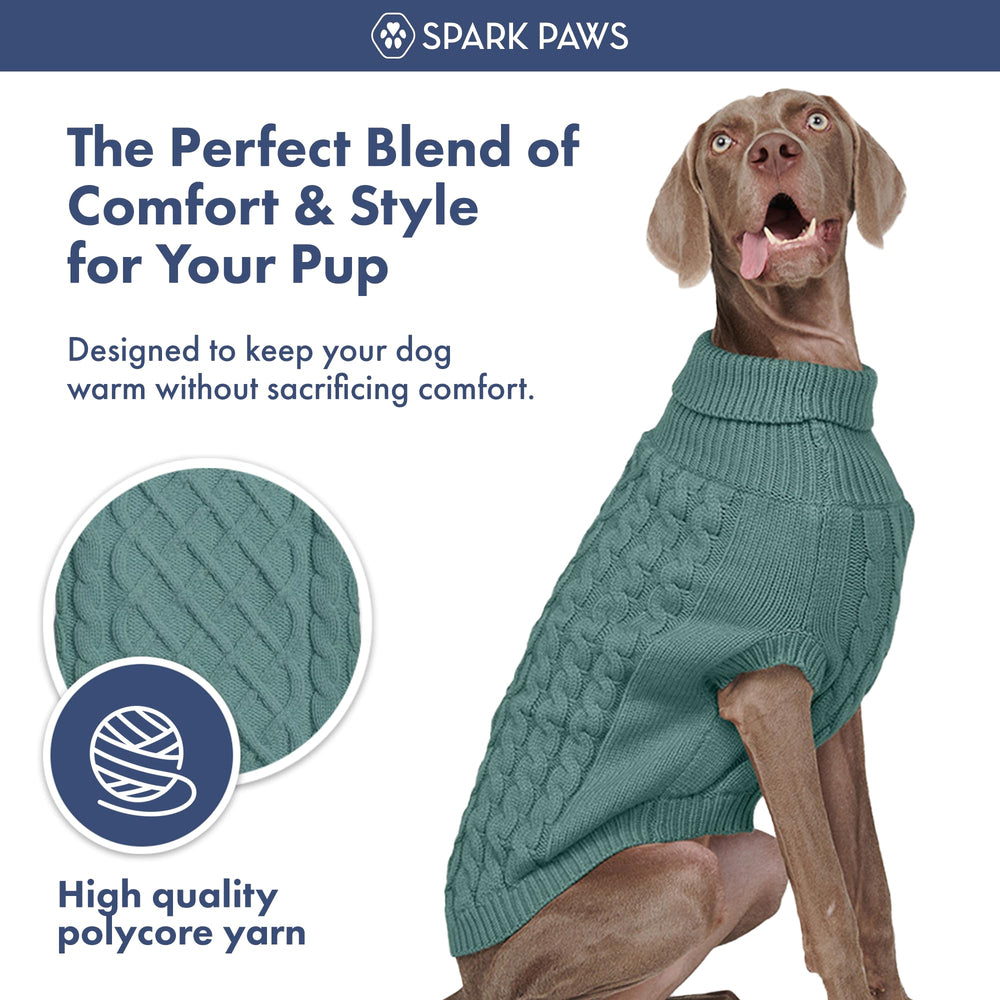 Spark Paws Knit Dog Sweater premium polycore yarn for cozy comfort