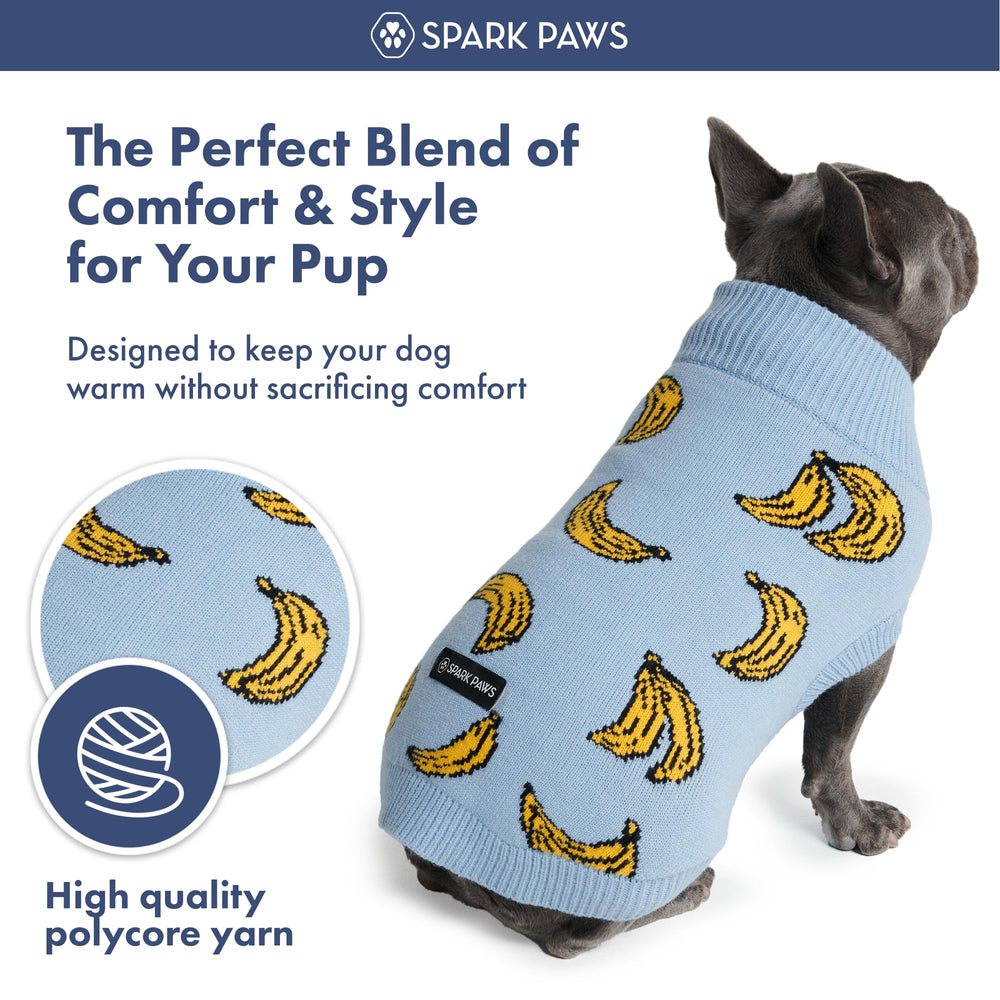 Spark Paws knit-dog-sweater-size-range-coverage fits many breeds