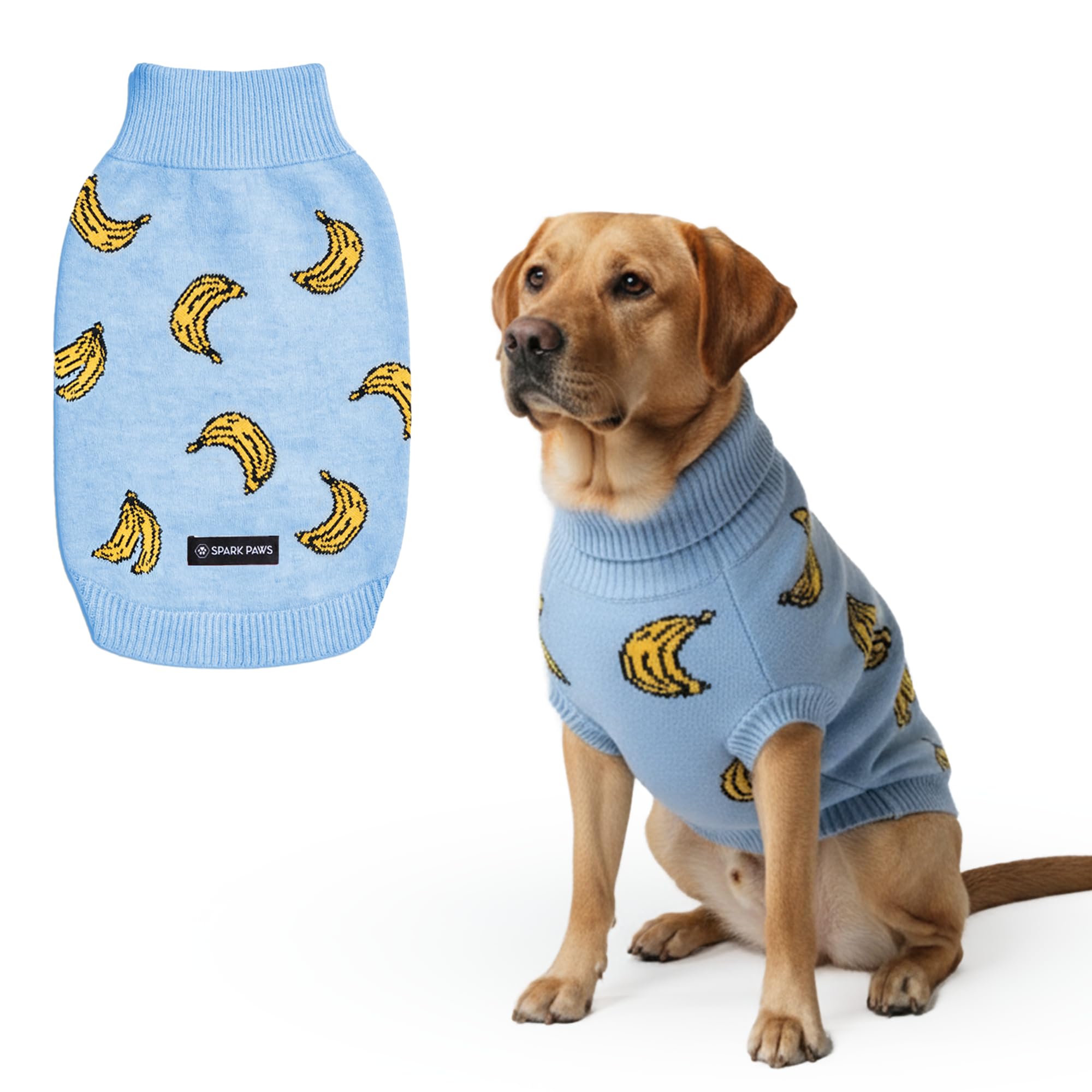 Spark Paws knit-dog-sweater ultra-soft-fabric close-up for cozy warmth