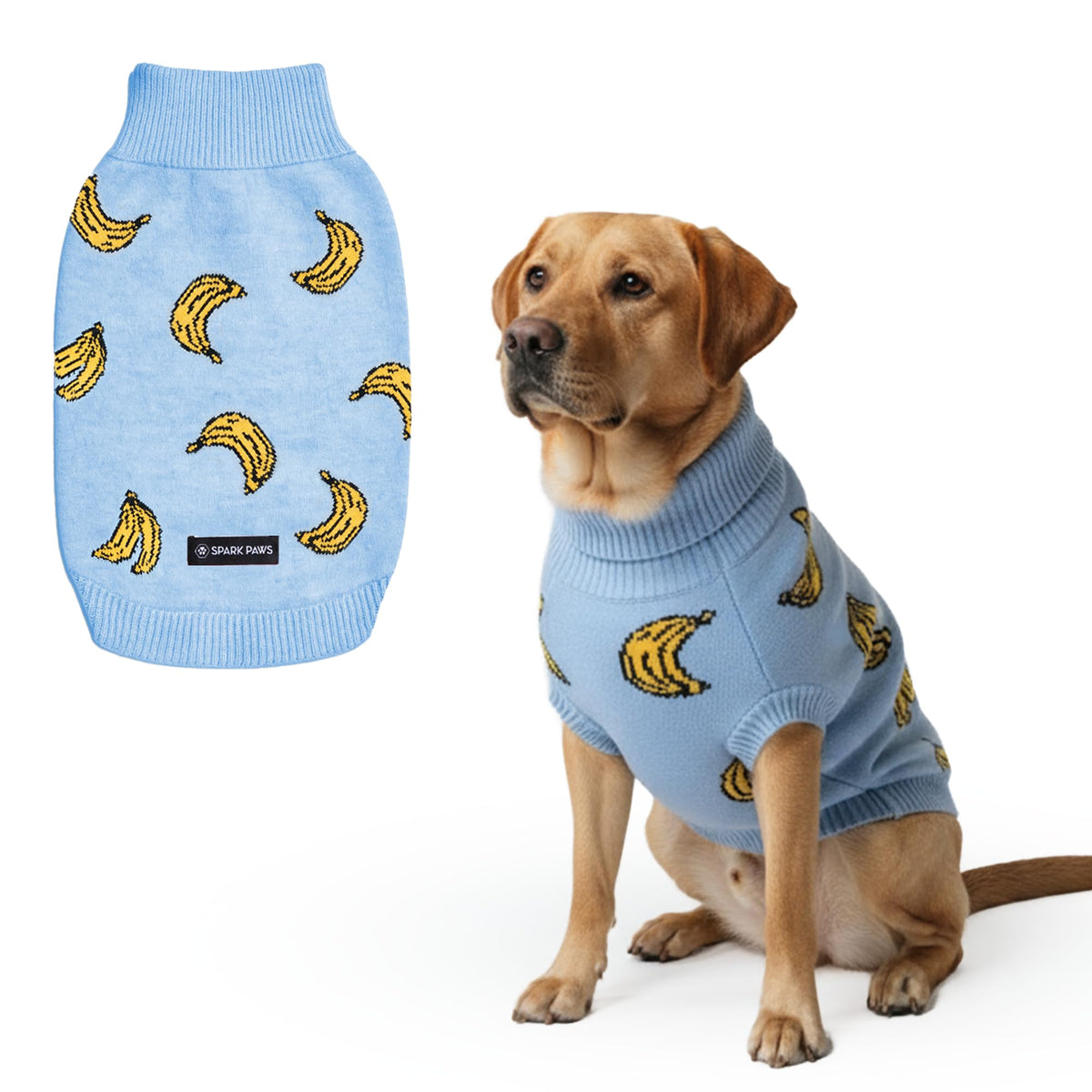 Spark Paws knit-dog-sweater ultra-soft-fabric close-up for cozy warmth