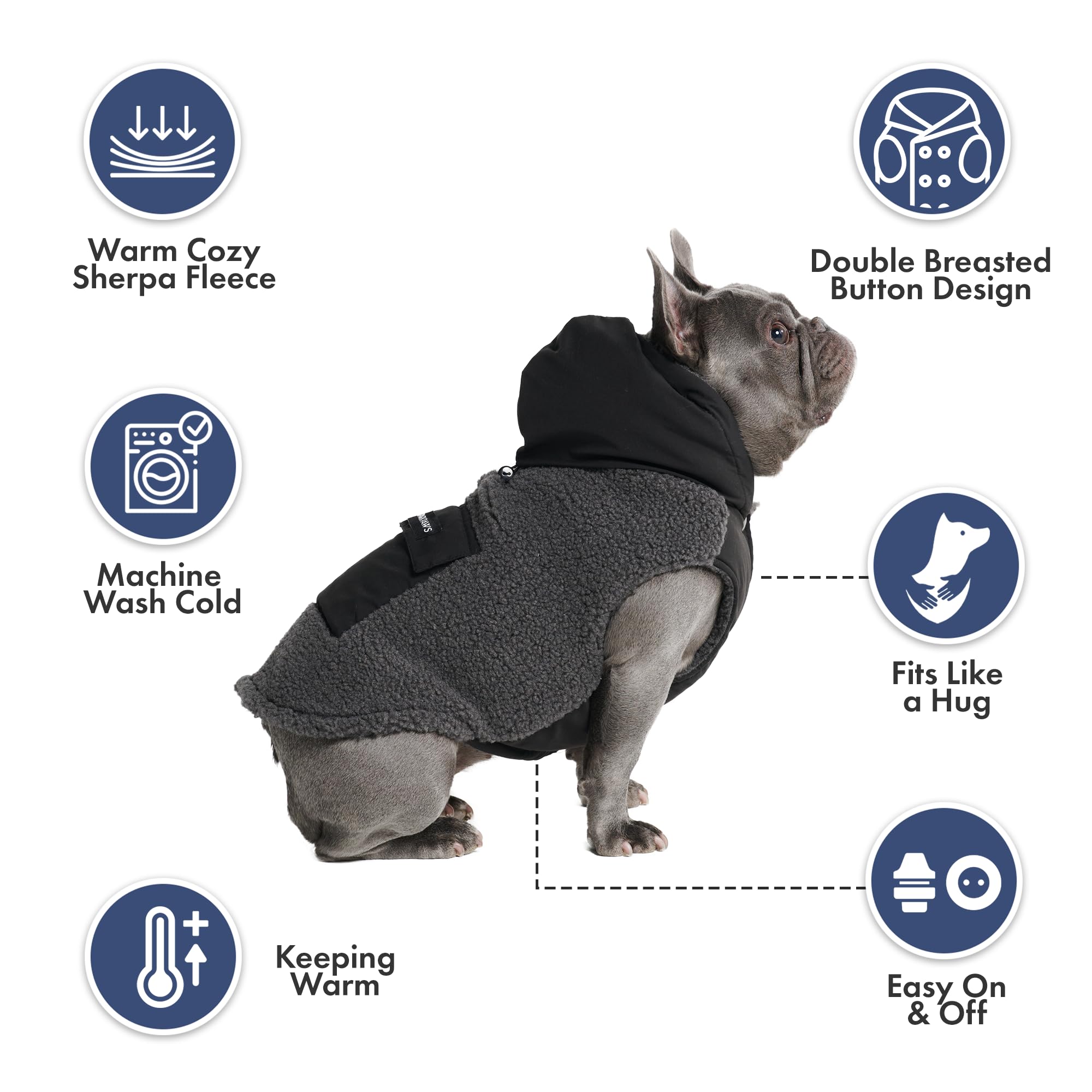 Spark Paws inner-fleece-detail close-up highlights plush polar fleece interior