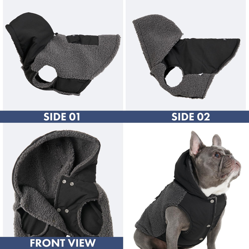 Spark Paws leash-opening view shows built-in hole for easy leash attachment