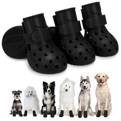 SparkleToppers dog shoes front view non-slip waterproof design for confident wet-surface walks