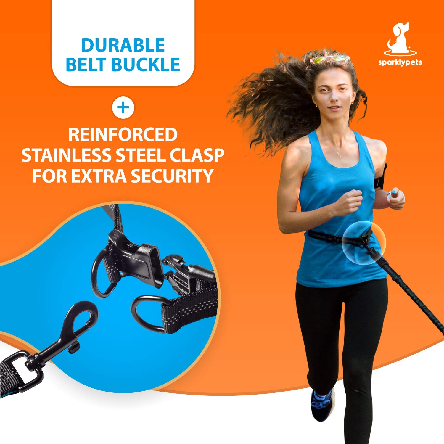 SparklyPets dual-dog leash in action delivering comfort and controlled pulls.