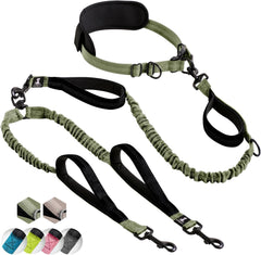SparklyPets hands-free leash with reflective stitches improves nighttime visibility.