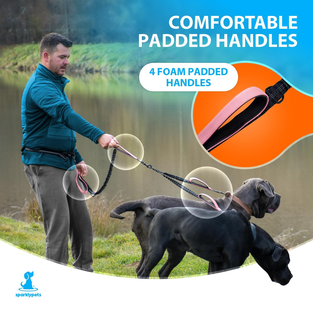 SparklyPets no-tangle swivel demonstrates 360-degree rotation to prevent twists.