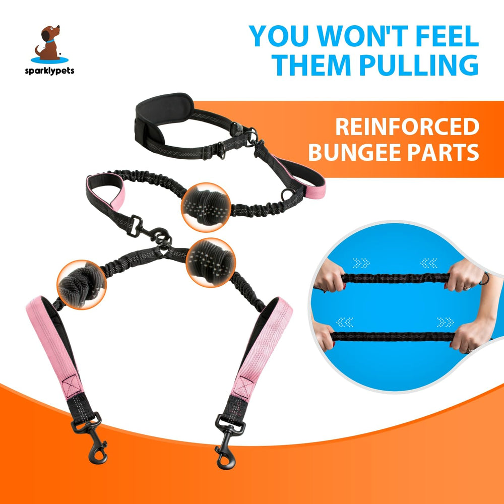 SparklyPets padded handles close-up highlighting comfortable grip for busy streets.