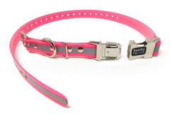 Sparky Pet Co Apollo ECollar Strap closeup shows durable Biothane surface for rugged water play