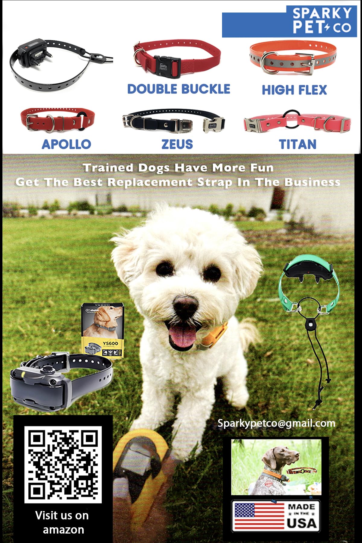 Sparky Pet Co Apollo ECollar Strap reflective pink enhances visibility on evening walks