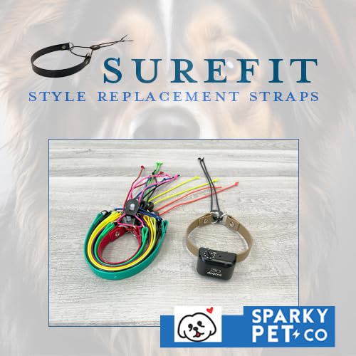 Sparky Pet Co Surefit ECollar Strap universal compatibility with major brands like Dogtra and Garmin.