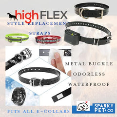 Sparky Pet Co USA-made durable strap with D-Ring for tags.