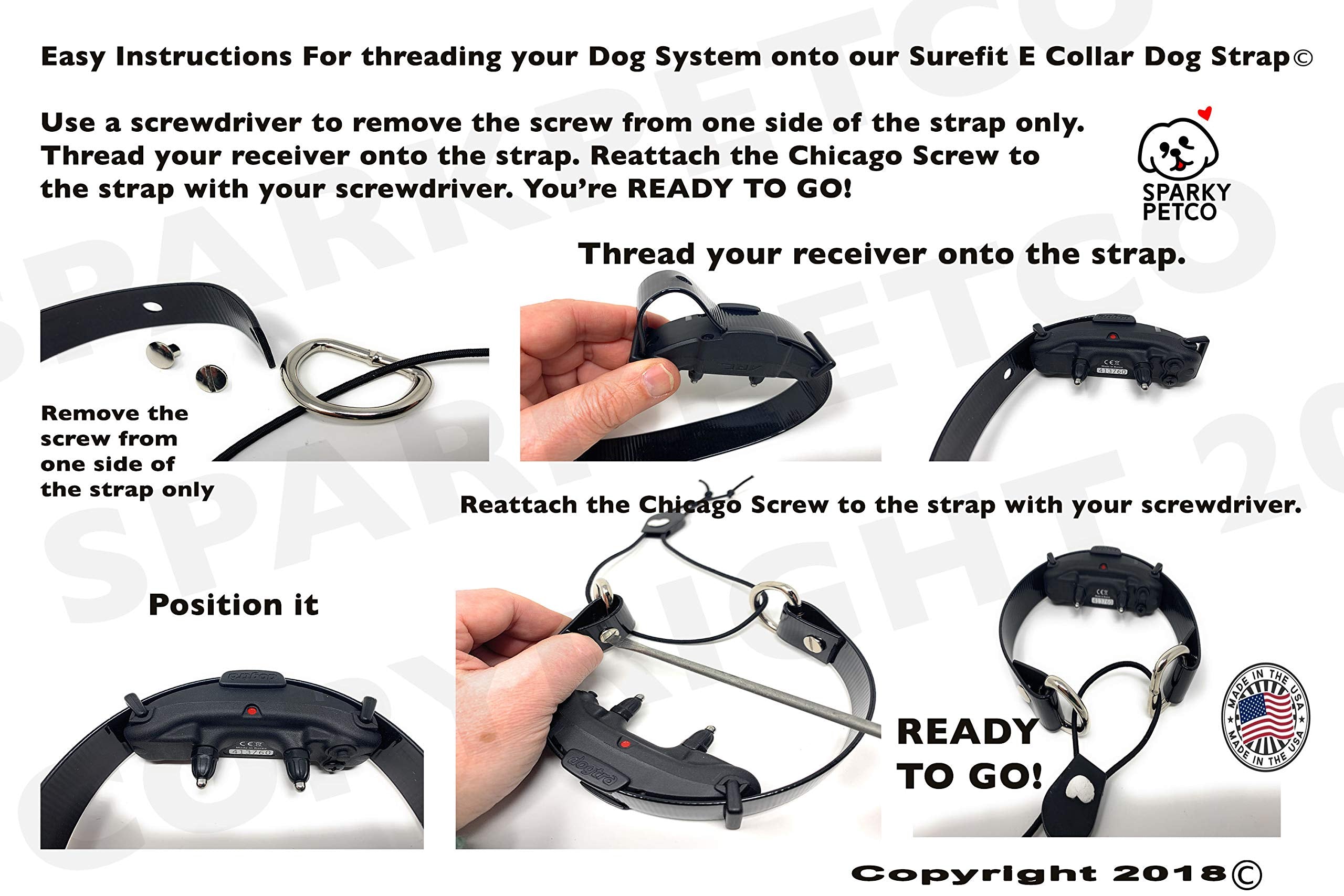 Sparky Pet Co Waterproof E-Collar Strap ready for water play and muddy adventures.