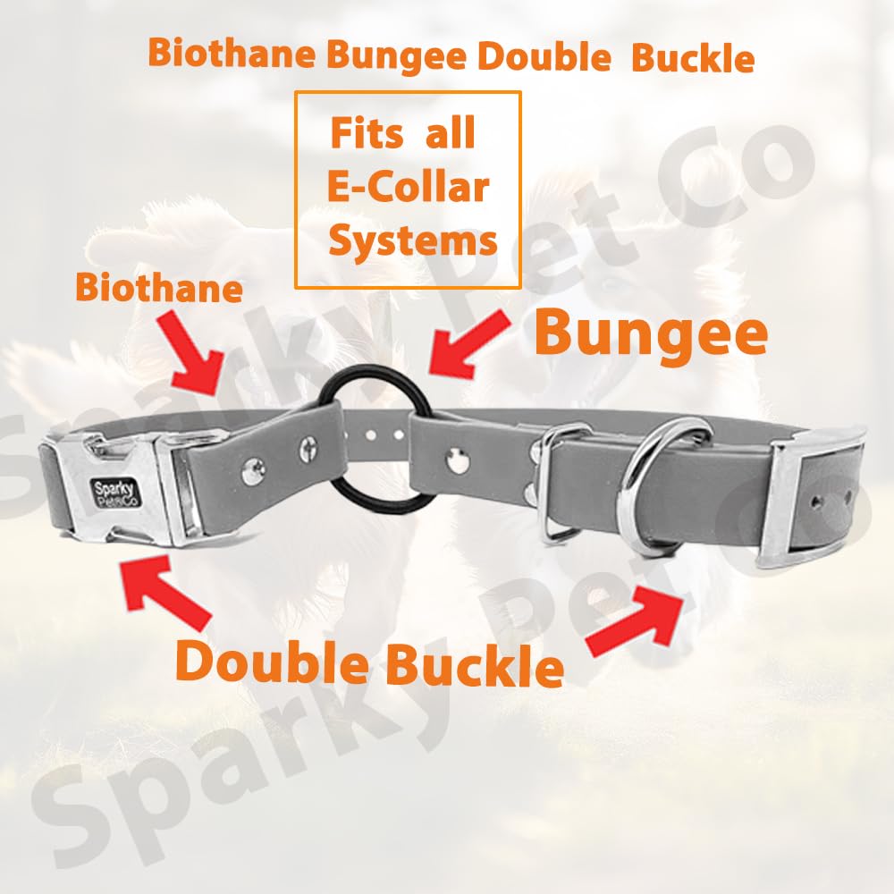 Sparky Pet Co Zeus ecollar replacement strap side view highlights waterproof Biothane