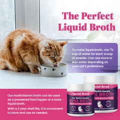 Special Breed cat multivitamin scoop offers easy dosing for balanced daily nutrition.