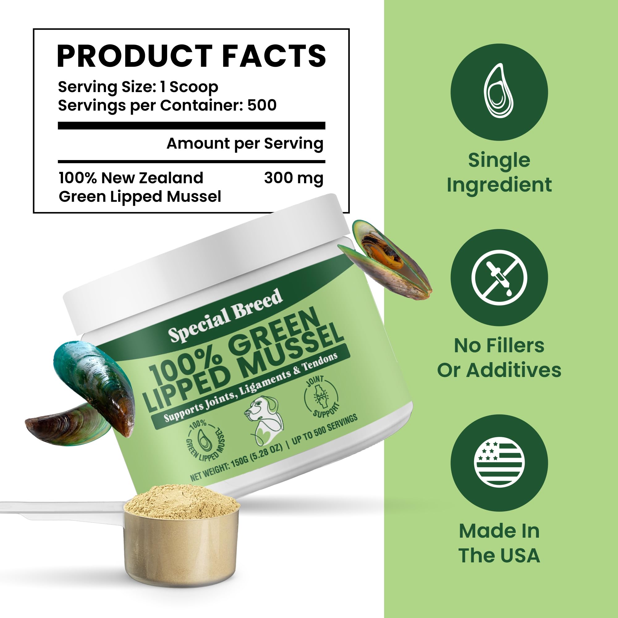 Special Breed green-lipped mussel powder with cat to illustrate feline joint health
